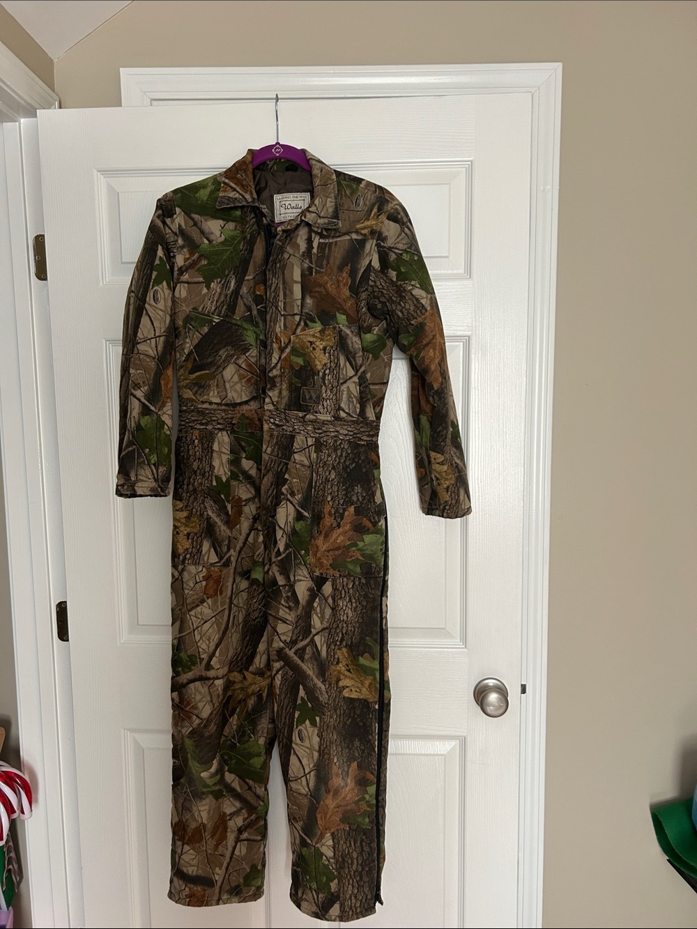 Walls Outdoors Camouflage Kids Coverall Jumpsuit - Realtree Camo